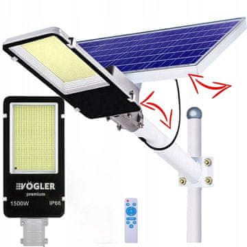MOĆNA LED SOLARNA SVJETILJKA 1500W SA SENZOROM SUMRAK ULIČNA SVJETILJKA S DALJINSKIM UPRAVLJAČEM VÖGLER VP