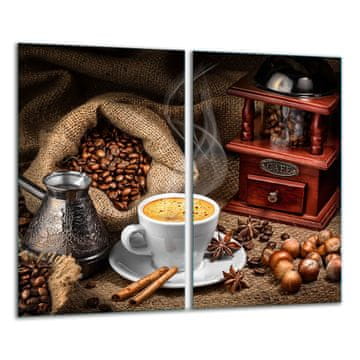 SZKLANA DESKA DO KROJENIA 2x 30x52 KAWA