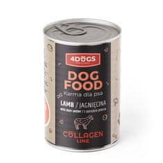 4DOG Collagen Line hrana - s rogovima i JANJETINOM 400 g - 10+2 gratis