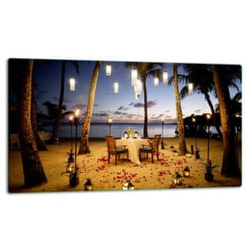 STAKLENA DASKA ZA REZANJE 52x30 BEACH