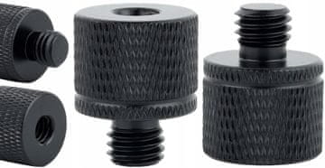 Adapter za redukciju M8 na 1/4" tronožac, aluminijski, crni, 20 mm