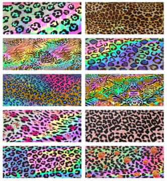 FOLIJA ZA PRIJENOS 10cmx4cm LEOPARD SET 10kom