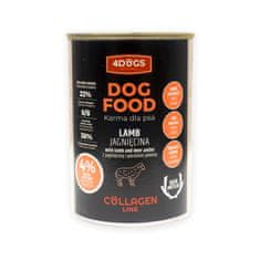 4DOG Collagen Line hrana - s rogovima i JANJETINOM 400 g - 10+2 gratis