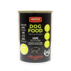 4DOG Collagen Line hrana - s rogovima i divljači 400 g - 10+2 gratis