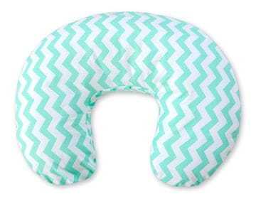 Bobono Jastuk za dojenje u obliku graha + odvojiva navlaka - mint chevron