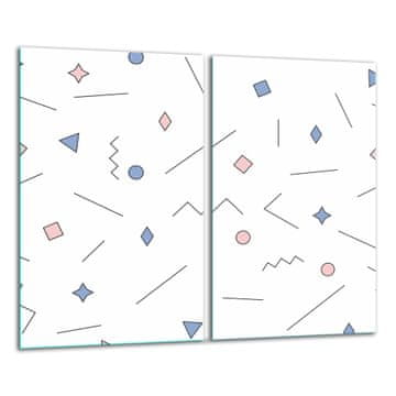 STAKLENA DASKA ZA REZANJE 2x 30x52 MOSAIC