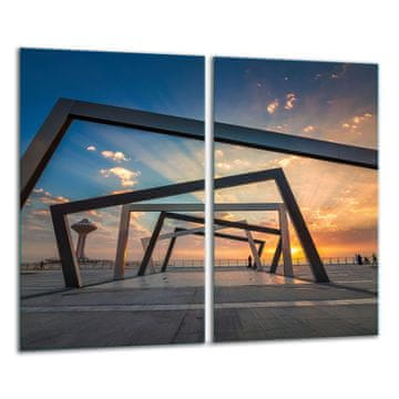 STAKLENA DASKA ZA REZANJE 2x 30x52 PEJZAŽNA