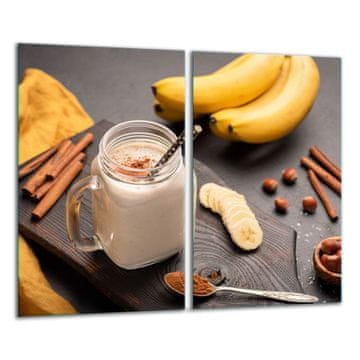 STAKLENA DASKA ZA REZANJE 2x 30x52 BANANE