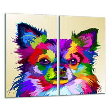 STAKLENA DASKA ZA REZANJE 2x 30x52 DOG