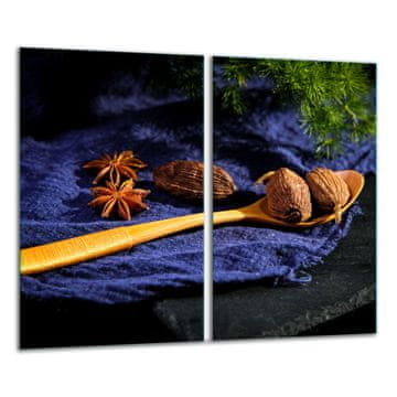 STAKLENA DASKA ZA REZANJE 2x 30x52 ZAČINA