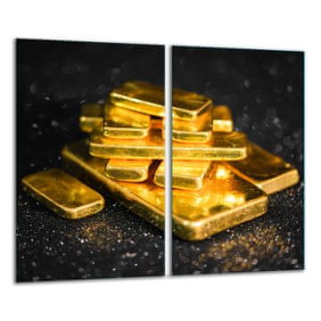 STAKLENA DASKA ZA REZANJE 2x 30x52 ZLATNA