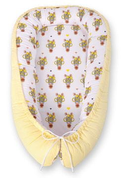 Bobono Dječja čahura, dvostrana, ogradica za igru, omotač, Premium, - žute zebre