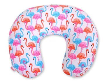 Bobono Jastuk za dojenje u obliku graha + odvojiva navlaka - flamingosi