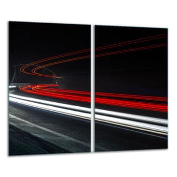 STAKLENA DASKA ZA REZANJE 2x 30x52 SVJETLA
