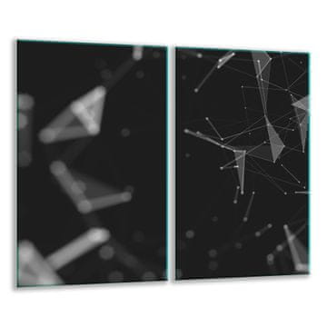 STAKLENA DASKA ZA REZANJE 2x 30x52 CRNA