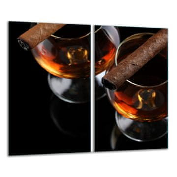 STAKLENA DASKA ZA REZANJE 2x 30x52 VINO
