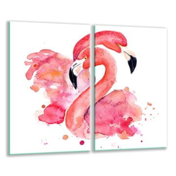 STAKLENA DASKA ZA REZANJE 2x 30x52 FLAMINGOSA
