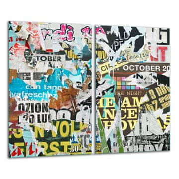 STAKLENA DASKA ZA REZANJE 2x 30x52 POP ART