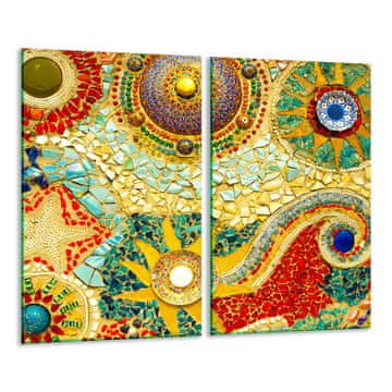 STAKLENA DASKA ZA REZANJE 2x 30x52 MOSAIC