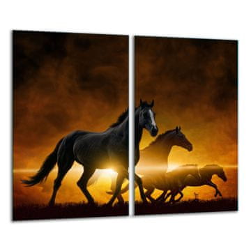 STAKLENA DASKA ZA REZANJE 2x 30x52 KONJA