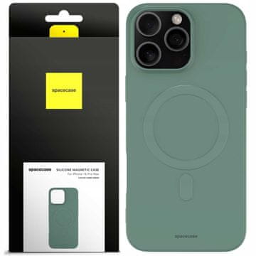 silikonska magnetska maskica za iPhone 16 Pro Max zelena