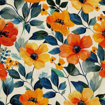 VANJSKI DEKOSTOFFE OXFORD - Motiv Blumen I DX5299