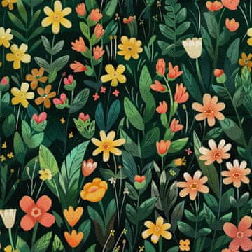 VANJSKI DEKOSTOFFE OXFORD - Motiv Frühling I DX7145