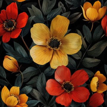 VANJSKI DECOSTOFFE OXFORD - Motiv Blumen I DX5544
