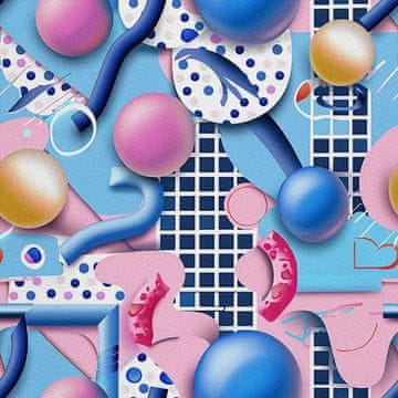 VANJSKI DEKOSTOFFE OXFORD - Motiv Geometrisch I DX3350