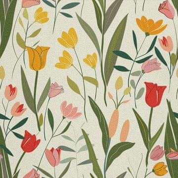 VANJSKI DEKOSTOFFE OXFORD - Motiv Frühling I DX7172