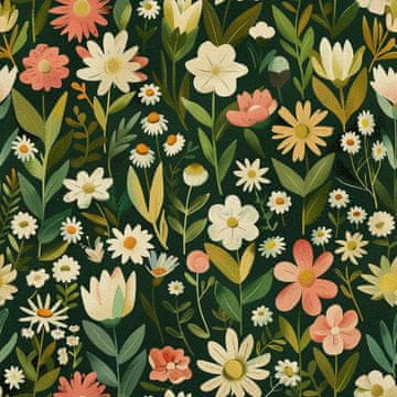 VANJSKI DEKOSTOFFE OXFORD - Motiv Frühling I DX7328