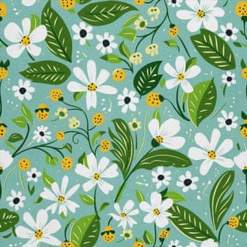VANJSKI DEKOSTOFFE OXFORD - Motiv Frühling I DX7214