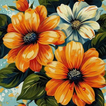 VANJSKI DEKOSTOFFE OXFORD - Motiv Blumen I DX5579