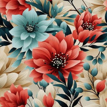 VANJSKI DEKOSTOFFE OXFORD - Motiv Blumen I DX5605