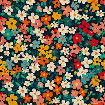 VANJSKI DEKOSTOFFE OXFORD - Motiv Blumen I DX5582