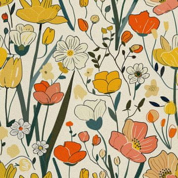 VANJSKI DEKOSTOFFE OXFORD - Motiv Frühling I DX7401