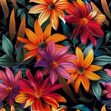 VANJSKI DECOSTOFFE OXFORD - Motiv Blumen I DX5661