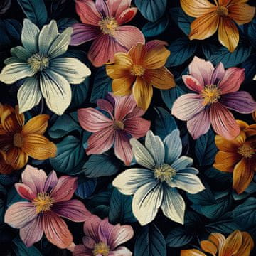 VANJSKI DEKOSTOFFE OXFORD - Motiv Blumen I DX5647