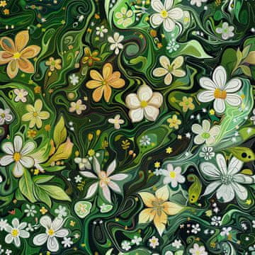 VANJSKI DEKOSTOFFE OXFORD - Motiv Frühling I DX7673