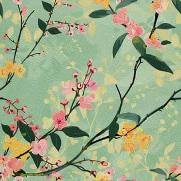 VANJSKI DEKOSTOFFE OXFORD - Motiv Frühling I DX7435