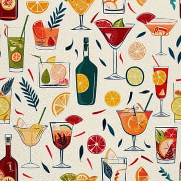 OUTDOOR DEKOSTOFFE OXFORD - Motiv Cocktail | DX8841