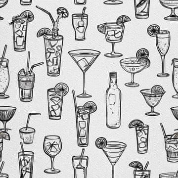 VANJSKI DEKOSTOFFE OXFORD - Motiv Cocktail | DX8574