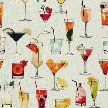 OUTDOOR DEKOSTOFFE OXFORD - Motiv Cocktail | DX8386