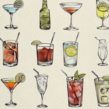 OUTDOOR DEKOSTOFFE OXFORD - Motiv Cocktail | DX8354