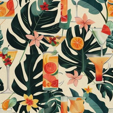 VANJSKI DEKOSTOFFE OXFORD - Motiv Cocktail | DX8432