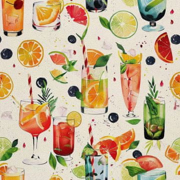 VANJSKI DEKOSTOFFE OXFORD - Motiv Cocktail | DX8751
