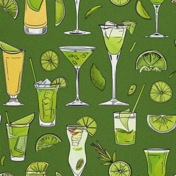 OUTDOOR DEKOSTOFFE OXFORD - Motiv Cocktail | DX8436