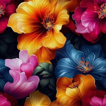 VANJSKI DEKOSTOFFE OXFORD - Motiv Bunte Blumen | DX18081