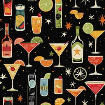 VANJSKI DEKOSTOFFE OXFORD - Motiv Cocktail | DX8382