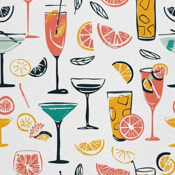 VANJSKI DEKOSTOFFE OXFORD - Motiv Cocktail | DX8420
